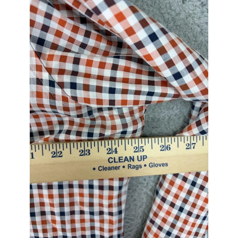 Banana Republic Dress Shirt Mens XL Multicolor Gingham Non Iron Slim Fit Mens